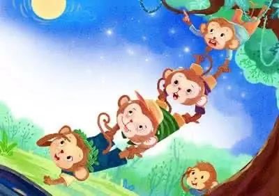 民间故事-猴子捞月亮